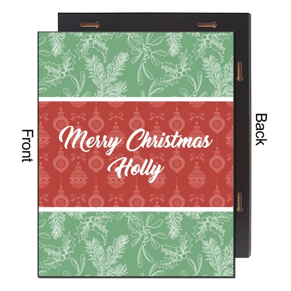 Christmas Holly 16x20 Wood Print - Front & Back View
