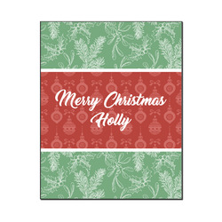 Christmas Holly Wood Print - 16x20 (Personalized)