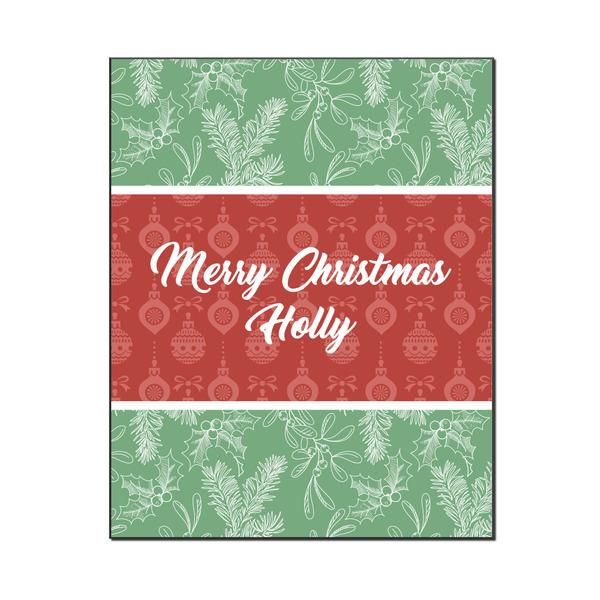 Custom Christmas Holly Wood Print - 16x20 (Personalized)
