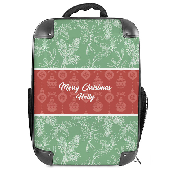 Custom Christmas Holly Hard Shell Backpack (Personalized)