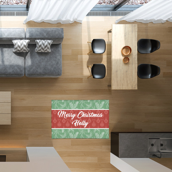 Christmas Holly 2'x3' Indoor Area Rugs - IN CONTEXT