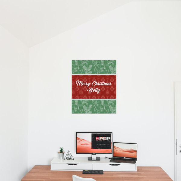Christmas Holly 20x24 - Matte Poster - On the Wall