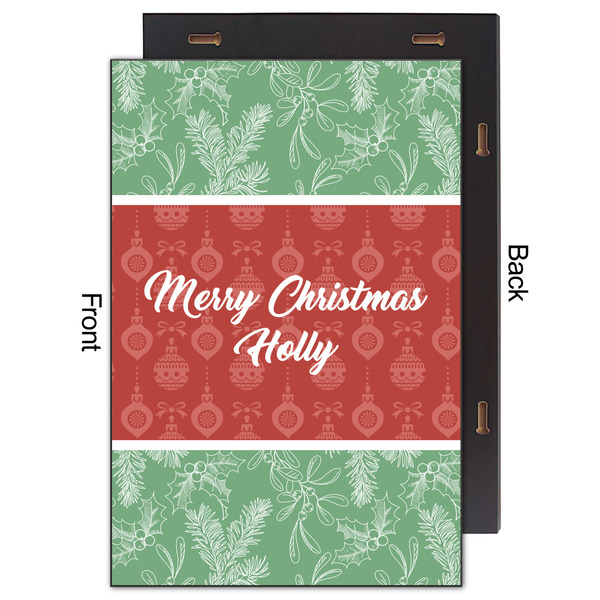 Christmas Holly 20x30 Wood Print - Front & Back View