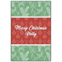 Christmas Holly Wood Print - 20x30 (Personalized)