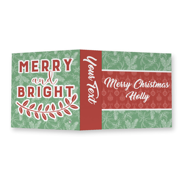Christmas Holly 3 Ring Binders - Full Wrap - 2" - OPEN OUTSIDE