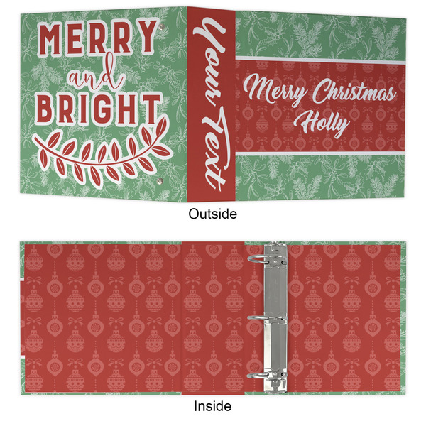 Christmas Holly 3 Ring Binders - Full Wrap - 3" - APPROVAL