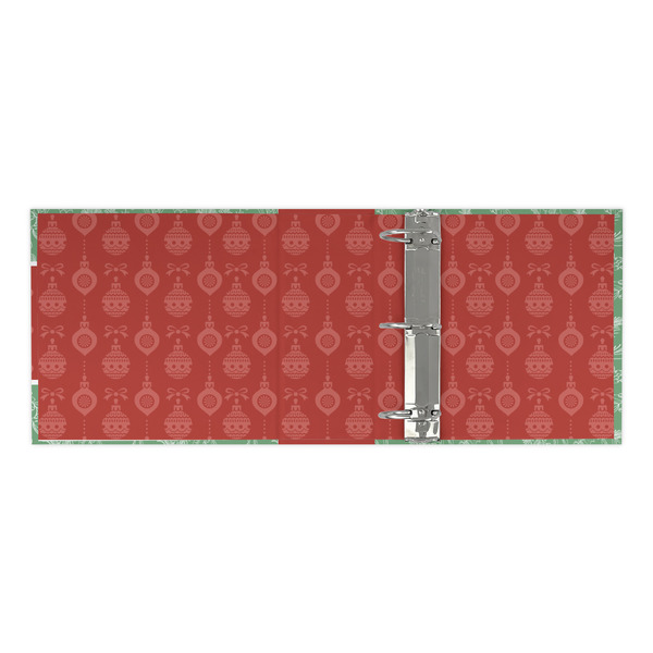 Christmas Holly 3 Ring Binders - Full Wrap - 3" - OPEN INSIDE