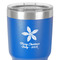 Christmas Holly 30 oz Stainless Steel Ringneck Tumbler - Blue - Close Up