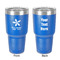 Christmas Holly 30 oz Stainless Steel Tumbler - Royal Blue - Double-Sided (Personalized)