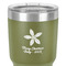 Christmas Holly 30 oz Stainless Steel Ringneck Tumbler - Olive - Close Up