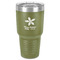 Christmas Holly 30 oz Stainless Steel Ringneck Tumbler - Olive - Front