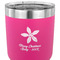 Christmas Holly 30 oz Stainless Steel Ringneck Tumbler - Pink - CLOSE UP