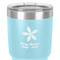 Christmas Holly 30 oz Stainless Steel Ringneck Tumbler - Teal - Close Up