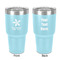 Christmas Holly 30 oz Stainless Steel Ringneck Tumbler - Teal - Double Sided - Front & Back