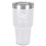 Christmas Holly 30 oz Stainless Steel Tumbler - White - Single-Sided (Personalized)