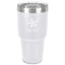 Christmas Holly 30 oz Stainless Steel Ringneck Tumbler - White - Front