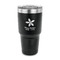 Christmas Holly 30 oz Stainless Steel Ringneck Tumblers - Black - FRONT