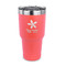 Christmas Holly 30 oz Stainless Steel Ringneck Tumblers - Coral - FRONT