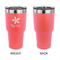 Christmas Holly 30 oz Stainless Steel Ringneck Tumblers - Coral - Single Sided - APPROVAL