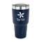 Christmas Holly 30 oz Stainless Steel Ringneck Tumblers - Navy - FRONT