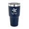 Christmas Holly 30 oz Stainless Steel Tumbler - Navy - Single Sided (Personalized)