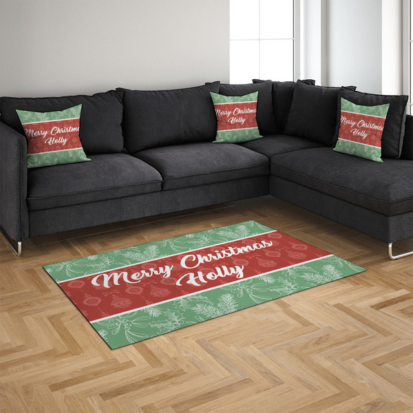 Christmas Holly 4'x6' Indoor Area Rugs - IN CONTEXT