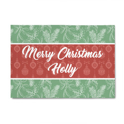 Christmas Holly 4' x 6' Indoor Area Rug (Personalized)