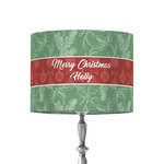 Christmas Holly 8" Drum Lamp Shade - Fabric (Personalized)