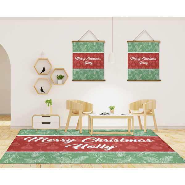 Christmas Holly 8'x10' Indoor Area Rugs - IN CONTEXT