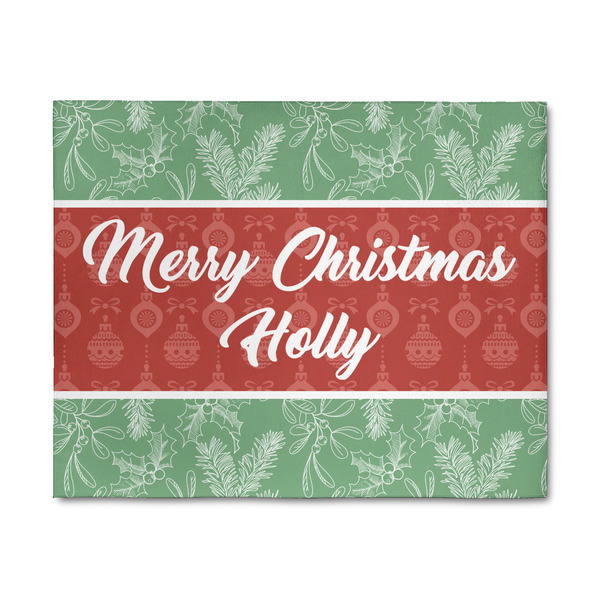 Custom Christmas Holly 8' x 10' Patio Rug (Personalized)