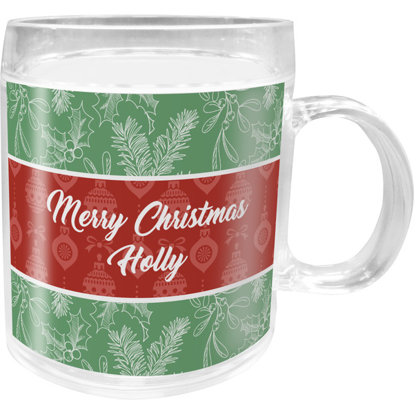 Custom Christmas Holly Acrylic Kids Mug (Personalized)