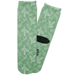 Christmas Holly Adult Crew Socks (Personalized)