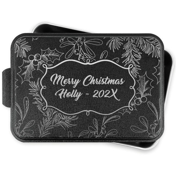 Custom Christmas Holly Aluminum Baking Pan with Lid (Personalized)
