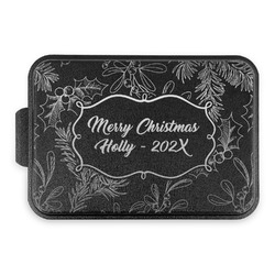 Christmas Holly Aluminum Baking Pan with Black Lid (Personalized)