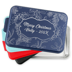 Christmas Holly Aluminum Baking Pan with Lid (Personalized)