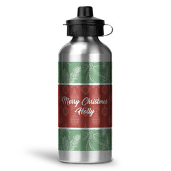 Christmas Holly Water Bottle - Aluminum - 20 oz (Personalized)