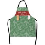 Christmas Holly Apron With Pockets w/ Name or Text