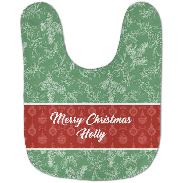 Christmas Holly Baby Bib - AFT flat