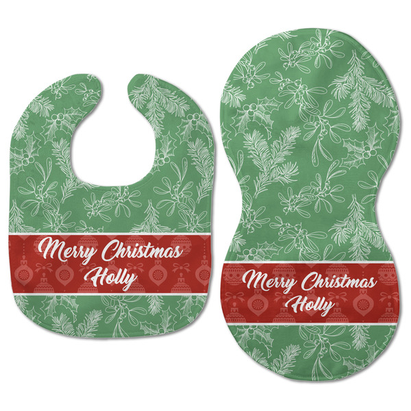 Christmas Holly Baby Bib & Burp Set - Approval (new bib & burp)