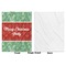 Christmas Holly Baby Blanket (Single Sided - Printed Front, White Back)