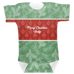 Christmas Holly Baby Bodysuit 3-6 (Personalized)