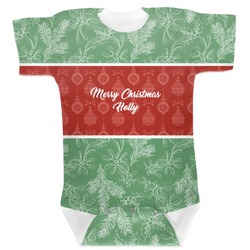Christmas Holly Baby Bodysuit (Personalized)