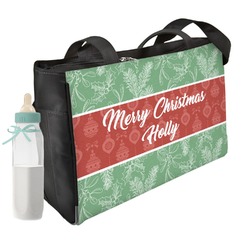Christmas Holly Diaper Bag w/ Name or Text