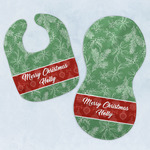 Christmas Holly Baby Bib & Burp Set w/ Name or Text