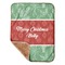 Christmas Holly Baby Sherpa Blanket - Corner Showing Soft