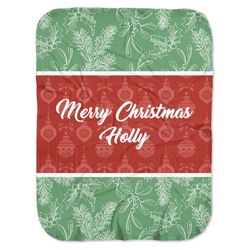 Christmas Holly Baby Swaddling Blanket (Personalized)