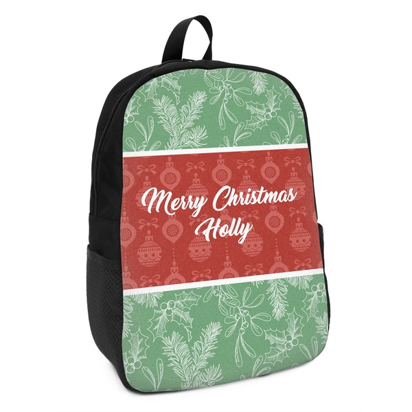 Custom Christmas Holly Kids Backpack (Personalized)