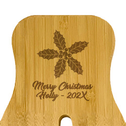 Christmas Holly Bamboo Salad Mixing Hand (Personalized)
