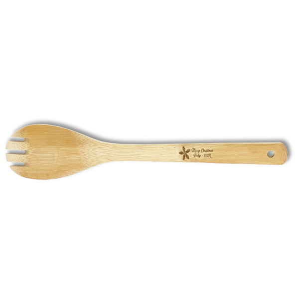 Custom Christmas Holly Bamboo Spork - Double Sided (Personalized)