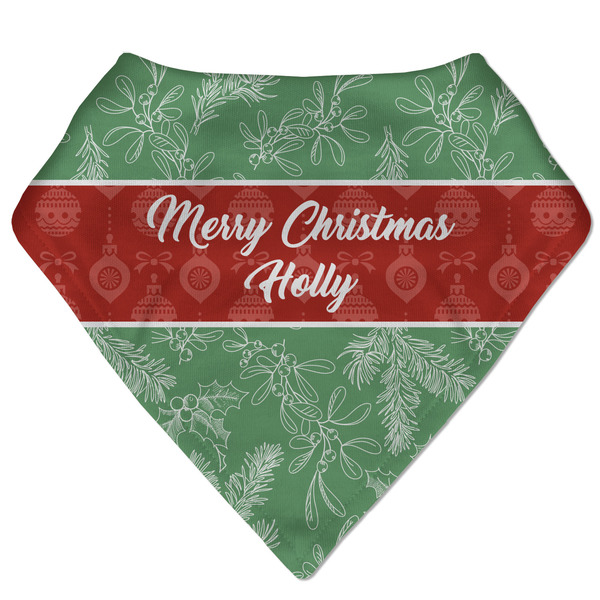 Custom Christmas Holly Bandana Bib (Personalized)